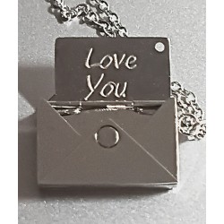Mini envelope love letter Engraved Necklace